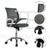 SILLA EJECUTIVA 107 MESH GRIS - Imagen 7