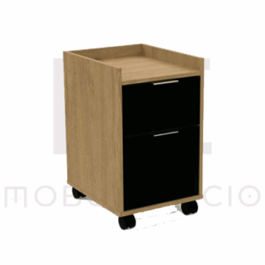 ARCHIVERO MÓVIL CON 1 ARCHIVO Y 1 PAPELERA