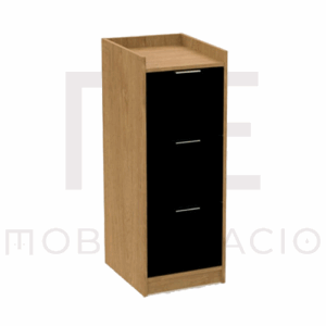 ARCHIVERO VERTICAL CON 3 GAVETAS Y 1 ENTREPAÑO