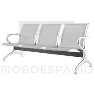 BANCA AIRPORT OFIK 3 PLAZAS SILVER GRAY SJ8203
