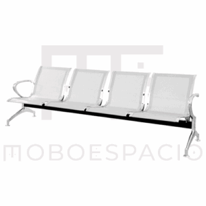 BANCA AIRPORT OFIK 4 PLAZAS SILVER GREY SJ824