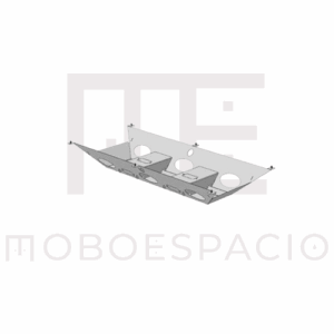 CANALETA ELÉCTRICA DOBLE BILLYDESK PARA 120 CM