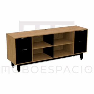 CREDENZA ALTA CON DOBLE PAPELERA Y ARCHIVO 180 X 75 CM