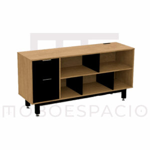 CREDENZA ALTA CON PAPELERA Y ARCHIVO 150 X 75 CM (IZQUIERDO)