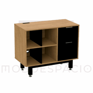 CREDENZA ALTA CON PAPELERA Y ARCHIVO 90 X 75 CM (DERECHO)