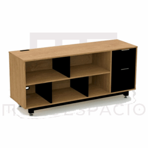 CREDENZA BAJA CON PAPELERA Y ARCHIVO 150 X 67.5 CM (DERECHO)