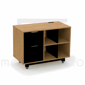 CREDENZA BAJA CON PAPELERA Y ARCHIVO 90 X 67.5 CM (IZQUIERDO)