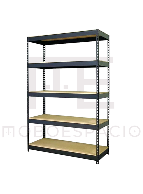 Estante Metalico Rivet de 5 Repisas de Madera 17313 1.1