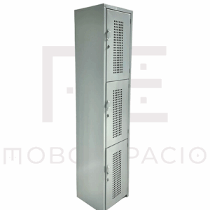 LOCKER 3 PUERTA 1.80X38X45 PERFORADO