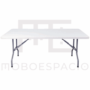 MESA PLEGABLE RECTANGULAR OFIK 1.83×76 PLASTICO BLANCO