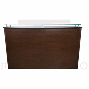 RECEPCION RECTA FILO CUBIERTA DE VIDRIO CHAPA WALNUT