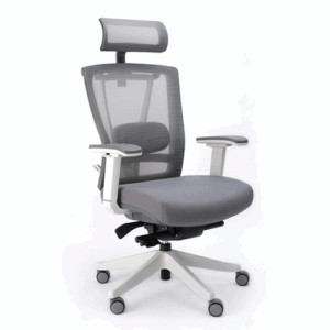 Silla Ejecutiva H1 Mesh Color Gris Estructura Blanca 1.2