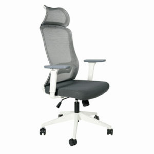 Silla Ejecutiva H7 Mesh Gris Estructura Blanca 1.2