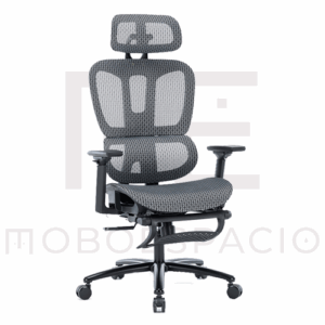 SILLA EJECUTIVA NEXUS EN MESH GRIS CON DESCANSA PIES
