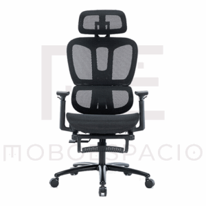 SILLA EJECUTIVA NEXUS EN MESH NEGRO CON DESCANSA PIES