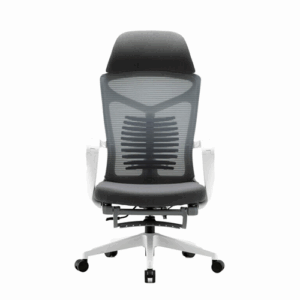 SILLA EJECUTIVA S81 CON DESCANSA PIES MESH Y TELA COLOR BLANCO