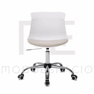SILLA OPERATIVA EAMES ACOLCHONADA BLANCO