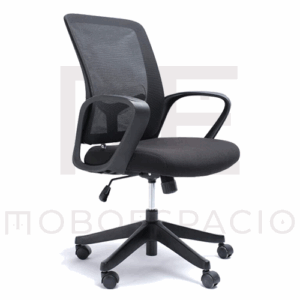SILLA OPERATIVA H9 MESH Y TELA NEGRO