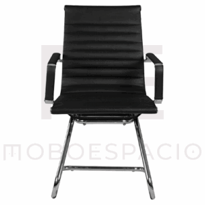 SILLA VISITA TRINEO VISTA VINIPIEL NEGRA 1001V