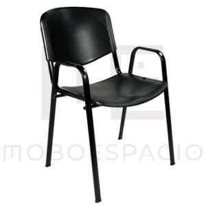 Silla de visita Genova con brazos respaldo y asiento en plastico 1.2