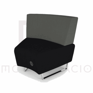 SILLÓN CURVO CON RESPALDO ATTESA CON CONEXIÓN