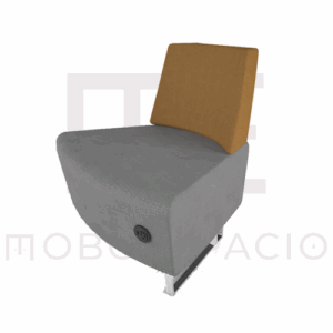 SILLÓN CURVO ESPEJO CON RESPALDO ATTESA CON CONEXIÓN