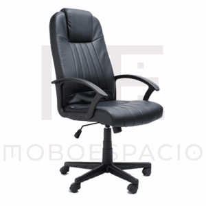 SILLÓN EJECUTIVO ALFA VINIPIEL COLOR NEGRO