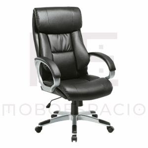SILLON EJECUTIVO MILAN CON BRAZOS VINIL NEGRO