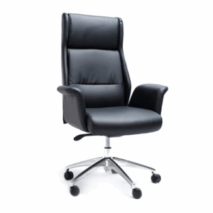 SILLÓN EJECUTIVO PATRI VINIPIEL NEGRO