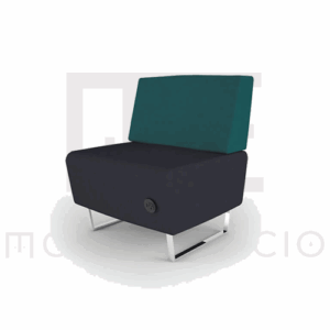 SILLÓN RECTO CON RESPALDO ATTESA CON CONEXIÓN