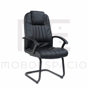 SILLÓN VISITA ALFA VINIPIEL COLOR NEGRO