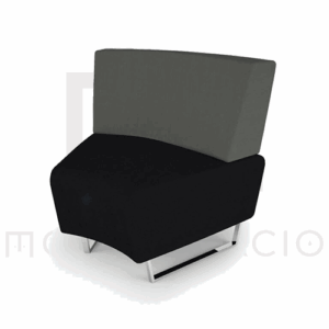 SILLÓN CURVO ATTESA 917 CON RESPALDO