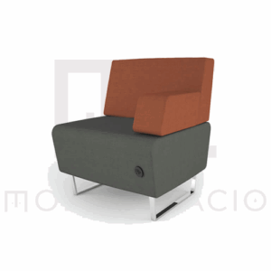 SILLÓN RECTO ATTESA 913 CON RESPALDO Y DESCANSABRAZOS IZQUIERDO