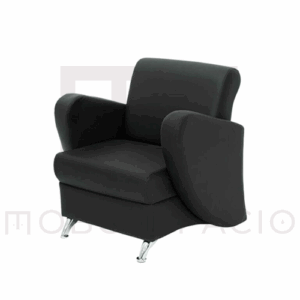 SOFA 1 PLAZA ALCE PIEL NEGRO