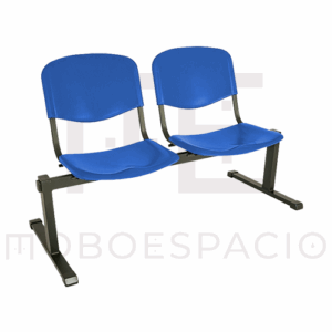 BANCA TANDEM DE 2 PLAZAS ISO plastic AZUL