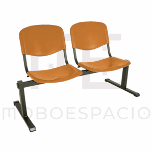 BANCA TANDEM DE 2 PLAZAS ISO plastic NARANJA