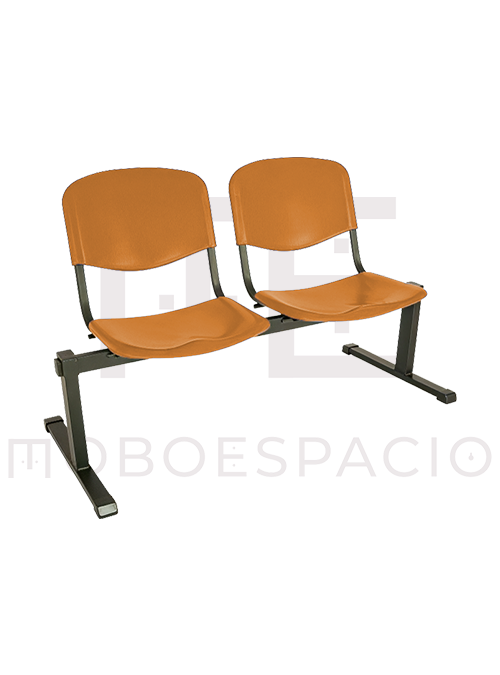 BANCA TANDEM DE 2 PLAZAS ISO plastic NARANJA