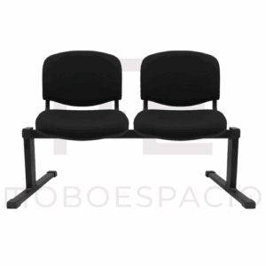 BANCA TANDEM DE 2 PLAZAS ISO tapizada NEGRA