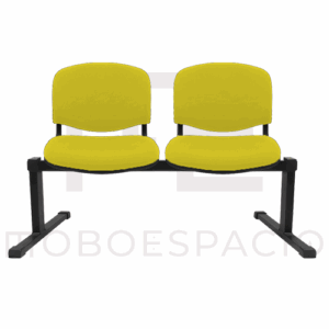 BANCA TANDEM DE 2 PLAZAS ISO tapizada amarillo