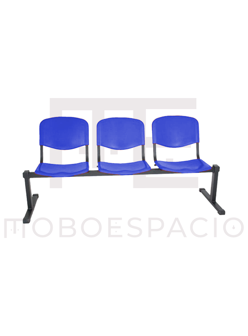 BANCA TANDEM DE 3 PLAZAS ISO plastic azul