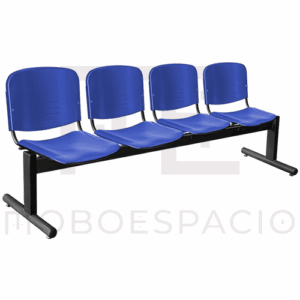 BANCA TANDEM DE 4 PLAZAS ISO PLASTIC AZUL