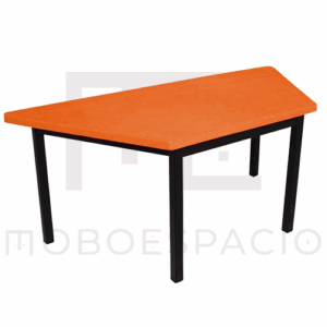 MESA TRAPEZOIDAL DE POLIPROPILENO NARANJA