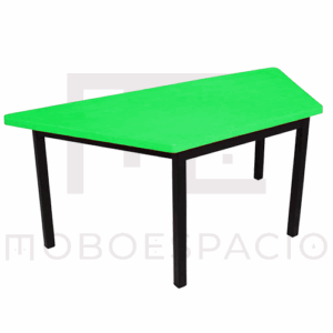 MESA TRAPEZOIDAL DE POLIPROPILENO VERDE