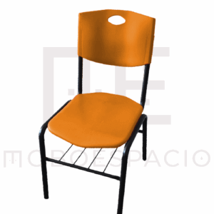 SILLA BINARIA CON PARRILLA MODELO ERGO NARANJA