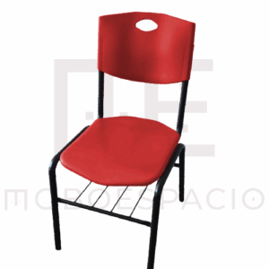 SILLA BINARIA CON PARRILLA MODELO ERGO ROJO