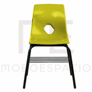 SILLA BINARIA DE CONCHA DE POLIPROPILENO AMARILLO 1.4