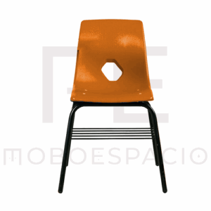 SILLA BINARIA DE CONCHA DE POLIPROPILENO NARANJA 1.4