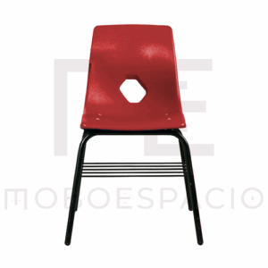 SILLA BINARIA DE CONCHA DE POLIPROPILENO ROJO 1.4