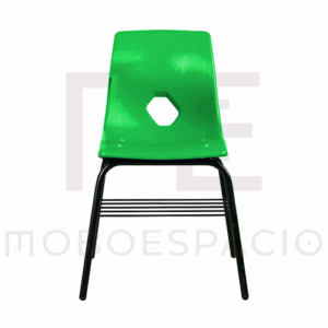 SILLA BINARIA DE CONCHA DE POLIPROPILENO VERDE 1.4