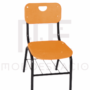 SILLA BINARIA DE POLIPROPILENO EN DOS PIEZAS NARANJA